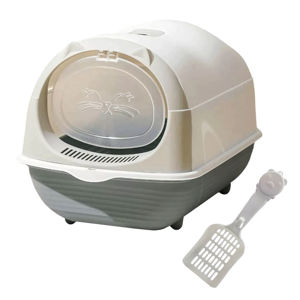 Imagen de Baño Cerrado Arenero Sanitario para Gatos Con Puerta y Pala