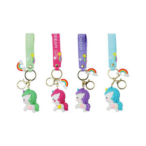 Imagen de Llavero unicornio con correa y enganche - Diseños surtidos