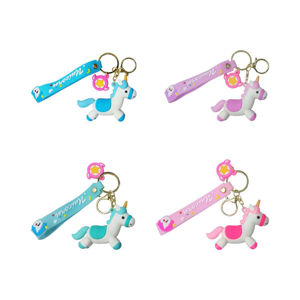 Imagen de Llavero Unicornio Con correa y Aro gancho - Diseños surtidos.