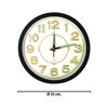 Imagen de Reloj de pared redondo negro numeros fluorescentes - 35cm