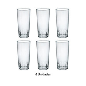 Imagen de Vasos de vidrio X 6 en caja- 7x14cm.