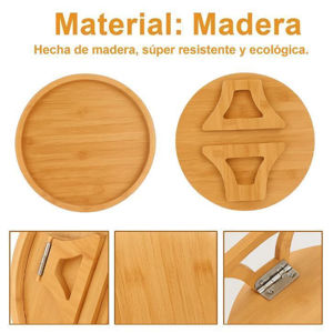 Imagen de Bandeja Soporte posa vasos - Ideal para sillón - Plegable