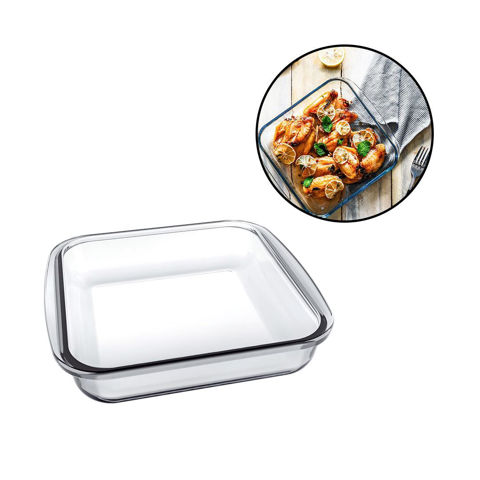 Imagen de Fuente de vidrio transparente cuadrada honda