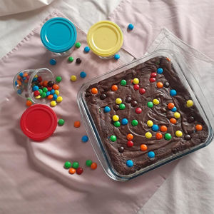 Imagen de Fuente de vidrio transparente cuadrada honda