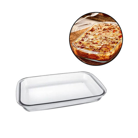 Imagen de Fuente de vidrio transparente rectangular honda