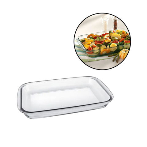 Imagen de Fuente de vidrio transparente rectangular honda