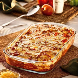 Imagen de Fuente de vidrio transparente rectangular honda