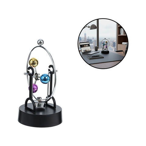 Imagen de Adorno péndulo movimiento perpetuo 3 esferas de color