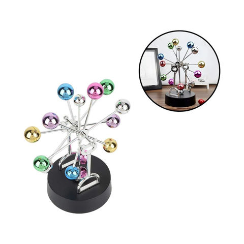 Imagen de Adorno péndulo movimiento perpetuo multi esferas de color
