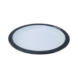 Imagen de Plato ceramica redondo borde negro-26,5cm.-4 colores