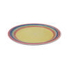 Imagen de Plato ceramica redondo borde a rayas coloridas-26,5cm.-4 col