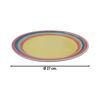 Imagen de Plato ceramica redondo borde a rayas coloridas-26,5cm.-4 col