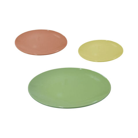 Imagen de Plato ceramica redondo liso color-26,5cm.-4 colores