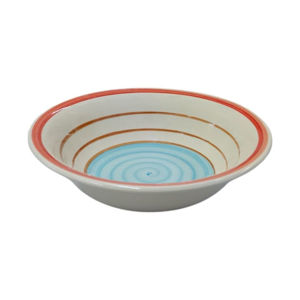 Imagen de Plato ceramica redondo hondo bordes color -18cm.-colores sur