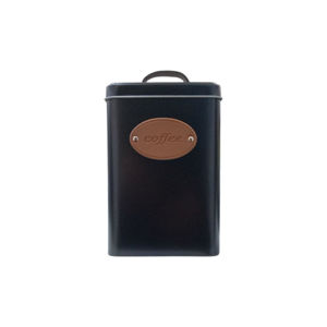 Imagen de Tarro Lata en metal negro con tapa para cocina- Diseños surtidos.