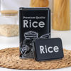 Imagen de Tarro metal negro-arroz con tapa para cocina-19x12x8cm.