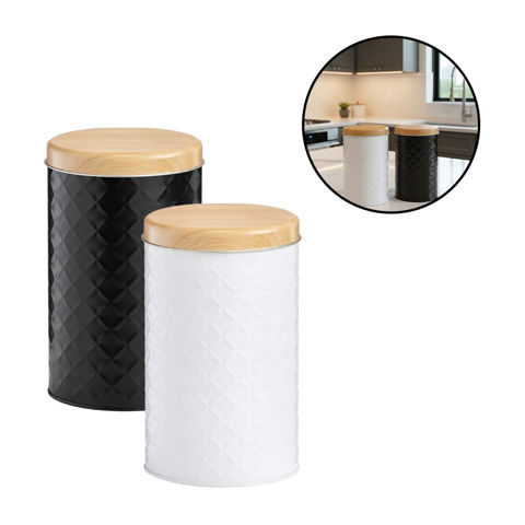 Imagen de Tarro metal con tapa-texturad