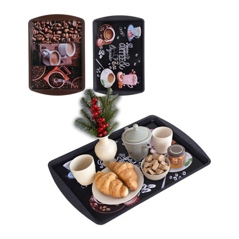 Imagen de Bandeja metal estampada-37,5x24,5x1,5cm- 2 diseños