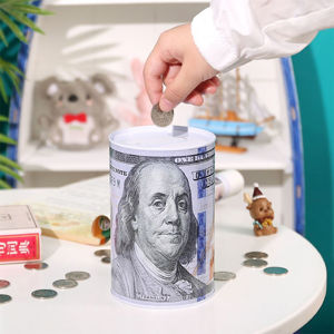 Imagen de Alcancia lata dólar- 12,5x8cm