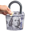 Imagen de Alcancía en metal Diseño Dólares Candado