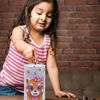 Imagen de Alcancia lata estampdo infantil- rosa- 15x10cm-2 diseños