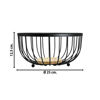 Imagen de Canasto Frutero en metal negro con base en bambu
