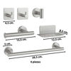 Imagen de Set de accesorios de baño 6 piezas en acero inoxidable