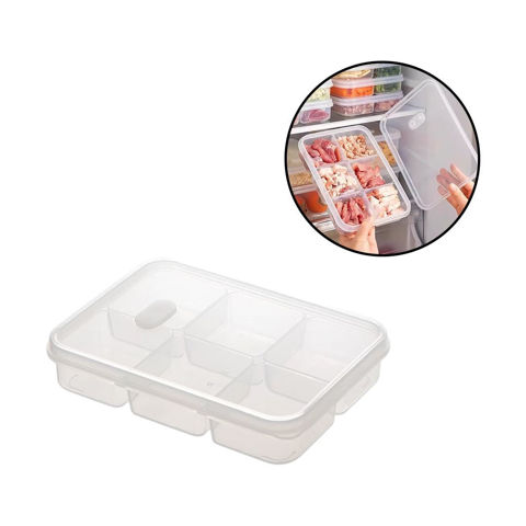 Imagen de Vianda plástica con tapa y 6 divisiones  - 790ml