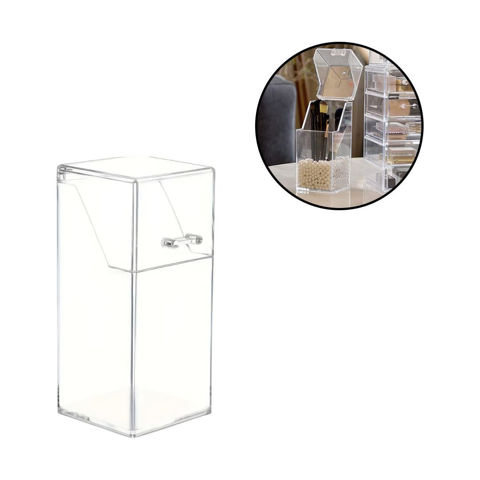 Imagen de Organizador de Brochas, Cepillos, Accesorios de Cosmética - En acrílico con tapa.