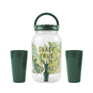 Imagen de Frasco para jugos con canilla y tapa-estampado con vasos-3,8