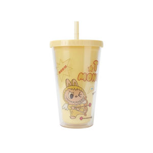 Imagen de Vaso con tapa y sorbito 450 ml   -  4 diseños