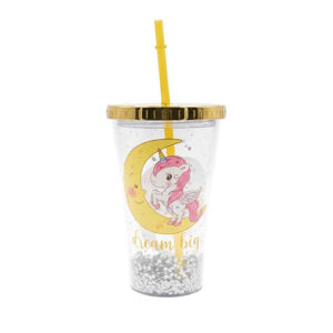 Imagen de Vaso con tapa colores metalizados y sorbito-450 ml. 4 diseño