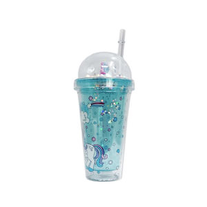 Imagen de Vaso con tapa con pelotitas-unicornio y sorbito-450 ml. 4 di