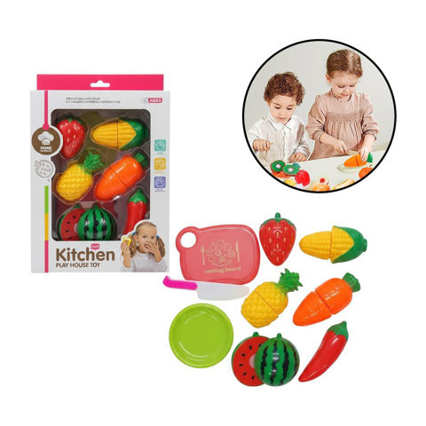 Imagen de Fruta y Verduras de juguete en caja -20x27x7,5cm-