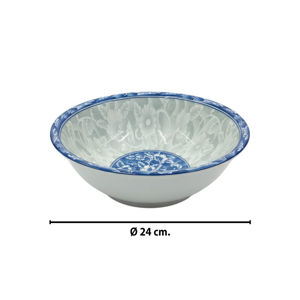 Imagen de Bowl ceramica estampado interior-22,8cm. Gris con azul