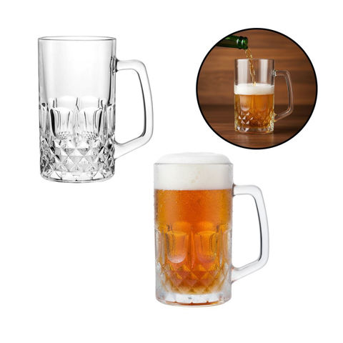 Imagen de Jarra de vidrio cervecera Set x 2 Jarras - 500ml c/u