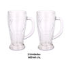 Imagen de Jarra de vidrio cervecera Set  x 2 Jarras - 600ml c/u