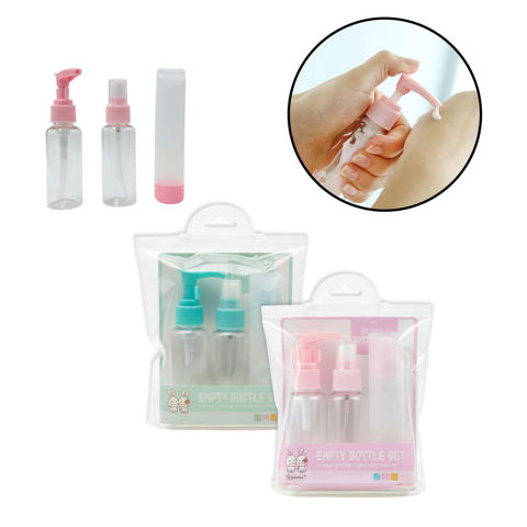 Imagen de Set botellas para viaje en estuche transparente X 3 piezas