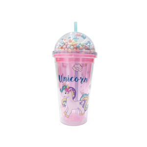 Imagen de Vaso con tapa y sorbito  Diseño Unicornios