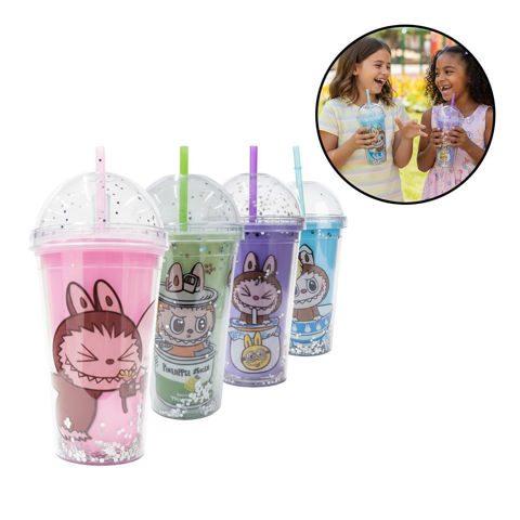 Imagen de Vaso Infantil Con Sorbito y Tapa Labubu 500 ml