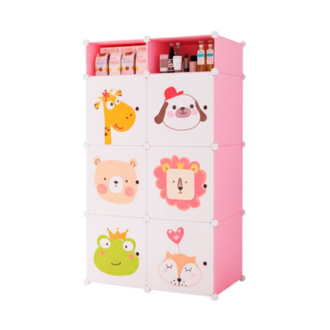 Imagen de Ropero Organizador Infantil Desmontable 6 módulos + Estantes superiores