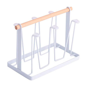 Imagen de Escurridor Soporte de Vasos en Metal y Bambu