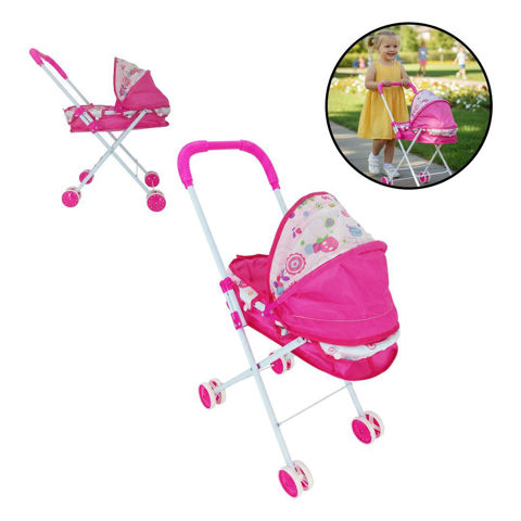 Imagen de Cochecito moises para muñeca en bolsa-47x25cm.