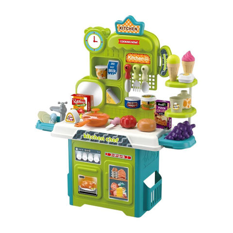 Imagen de Cocina para armar con accesorios en caja-53 piezas- 32x44x9c