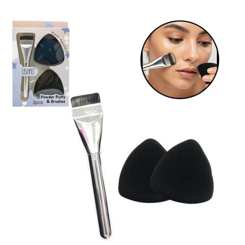 Imagen de Set de paleta aplicadora de base + Esponjas triangulo x 2 unid - Ushas