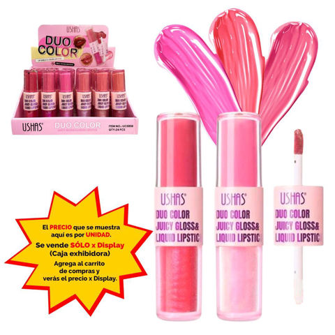 Imagen de Labial Ushas duo-brillo+color-