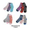 Imagen de Medias para dama x 12 pares - Diseño a rayas SURTIDOS.