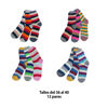 Imagen de Medias para dama x 12 pares - Diseño franjas anchas Colores SURTIDOS.
