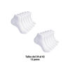 Imagen de Medias cortas para dama  X 12 pares   Color blanco