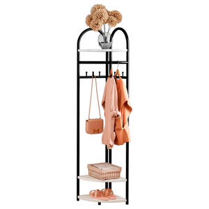 Imagen de Perchero Esquinero en metal con estantes